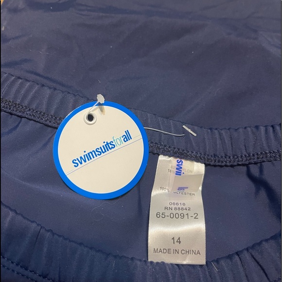 NWT Swimsuits for all blue swim skirt with attached bottoms. Size 14 - Picture 2 of 3